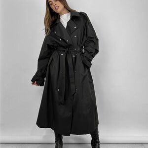 Long black trench coat BNWT